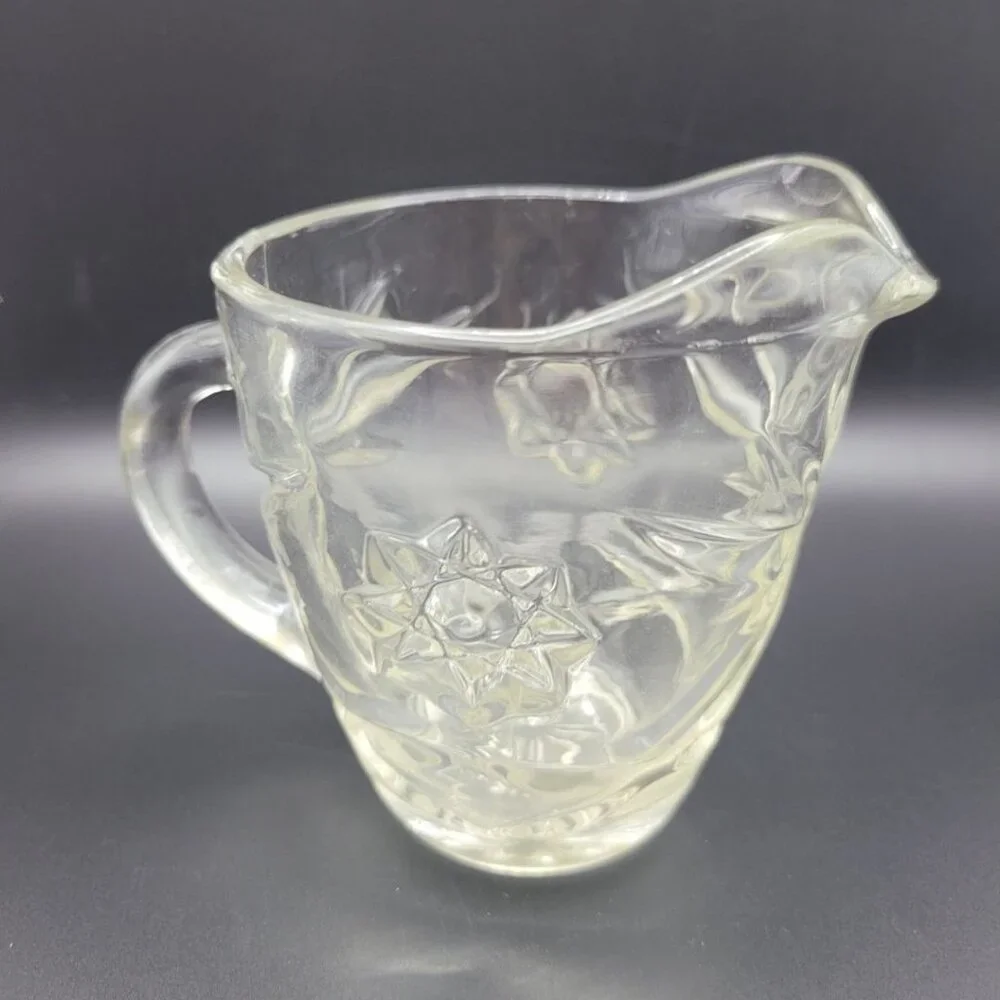 Anchor Hocking Creamer‎ Pitcher Star 4 Inch Tall Handle Vintage Replacement